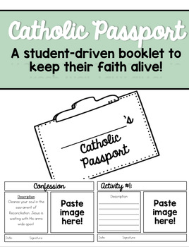 Preview of Catholic Summer Passport- A Student-Driven Booklet to Keep Their Faith Alive!