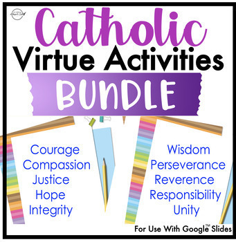 Preview of Catholic Virtue Activities Bundle