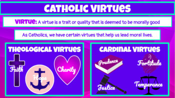 Preview of Catholic Virtues *Great for Distance Learning