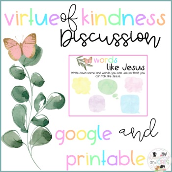 Preview of Catholic Virtues - Kindness - Lesson Idea - Religion 