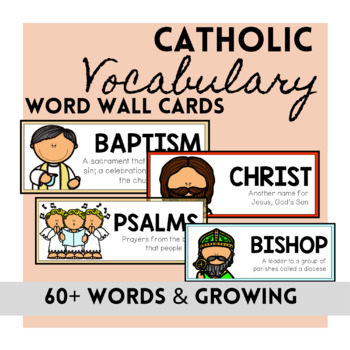Preview of Catholic Vocabulary Word Wall Cards