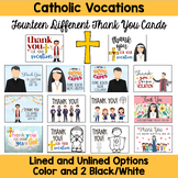 Catholic Vocations Thank You Cards: Priest, Nun, and Deacon