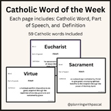 Catholic Word of the Week: A Catholic Vocabulary Resource