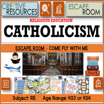 Preview of Catholicism Escape Room (Bible themed escape room for Religion Classes)