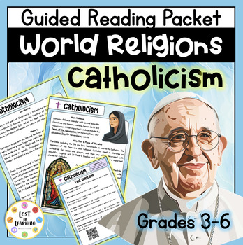 Preview of Catholicism || World Religions || Guided Reading Comprehension || Text & Qs