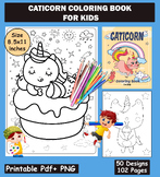 Caticorn Coloring Book For Kids - 50 Fun & Cute caticorn d