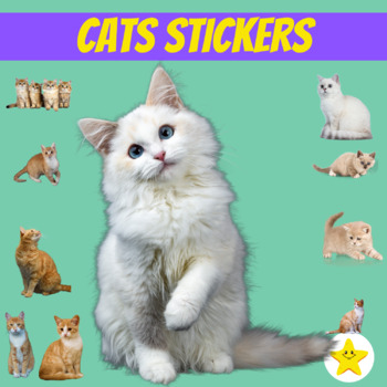 Preview of Cats Clip Art Pets Digital Stickers Animal Groups Royalty Free