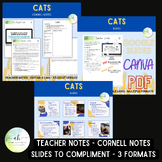 Cats - Cornell Notes & Slides Bundle