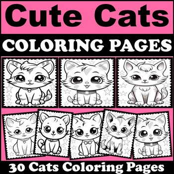 Preview of Cats Coloring Pages - Fun Cats Animals Activities