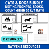 Cats & Dogs BUNDLE! Counting within 20, 100, K/1st Math, W