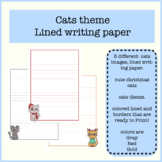 Cats Writing Paper | Lined Paper | Cats Theme