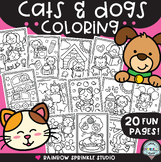 Cats and Dogs Coloring Pages!