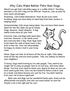 argumentative essay about cats and dogs