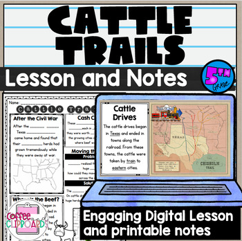 Preview of Cattle Trails and Black Cowboys Digital Lesson and Activities SS5H1