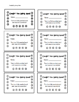 Caught You Being Good Punch Cards – Happiness is Homemade