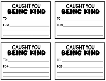 Caught You Being Kind Slips FREEBIE by Miss West Best TPT