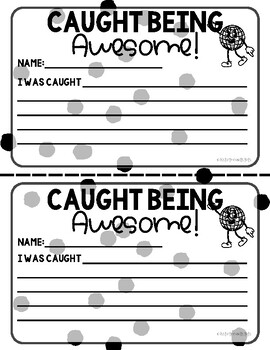 Caught You Being Good Punch Cards – Happiness is Homemade