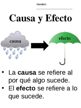 Preview of Causa y Efecto - Cause & Effect - Spanish