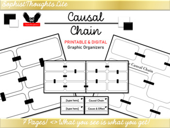 Preview of Causal Chain Cause and Effect Graphic Organizer