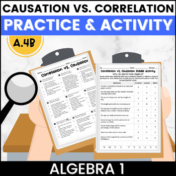 Preview of Causation vs. Correlation Practice and Riddle Activity - TEK A.4B
