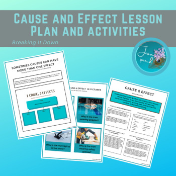 Preview of Cause And Effect Lesson Plan And Activities