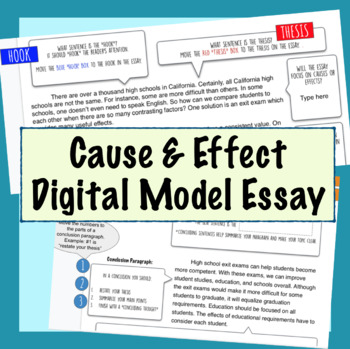 Preview of Cause Effect Digital Interactive Model Essay