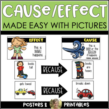 Preview of Cause & Effect - Made Easy with Pictures Kindergarten & First Grade Reading
