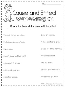 Cause and Effect by Mrs Thompson's Treasures | TPT