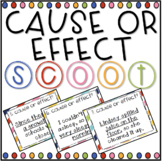 Cause and Effect SCOOT! Game, Task Cards or Assessment- Distance Learning