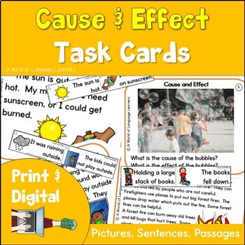 Preview of Cause & Effect Activities Print and Digital