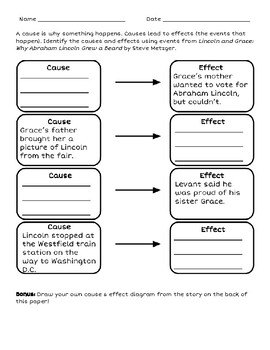 Preview of Cause & Effect with Lincoln and Grace by Steve Metzger