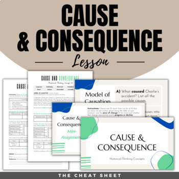 Preview of Cause and Consequence Lesson: Teaching Historical Thinking - Digital & Print!