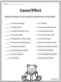 Cause and Effect by Linda's Learning Center | TPT