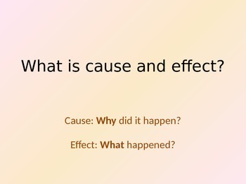 Preview of Cause and Effect