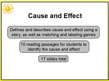 Preview of Cause and Effect 1st - 2nd Promethean ActivInspire Flipchart Lesson
