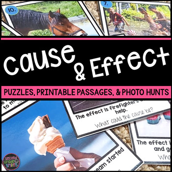 Preview of Cause and Effect Activities | Cause & Effect Passages | Print & Easel Activities