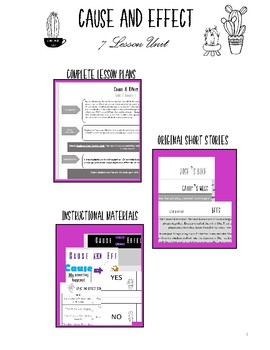 Preview of Cause and Effect 7 Lesson Unit