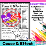 Cause and Effect Activity: Cause and Effect Word Search