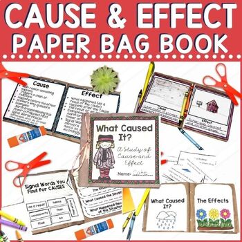 Preview of Cause and Effect Paper Bag Book Project Lesson Activities