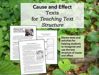 Preview of Cause and Effect Texts for Teaching Text Structure