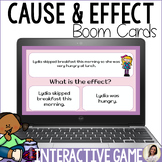 Cause and Effect Boom Cards Digital Task Cards Sentences