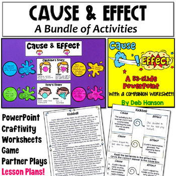 Preview of Cause and Effect Bundle of Activities: Passages, Worksheets, Graphic Organizers