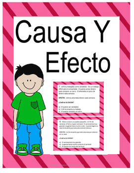 Preview of Cause and Effect - Causa y Efecto - Digital Learning - Task Cards