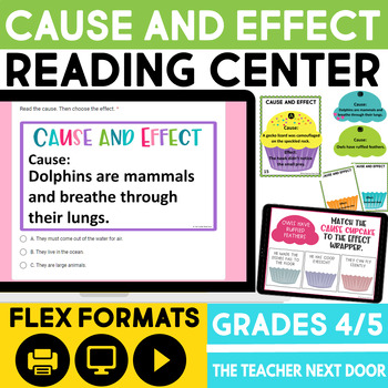 Preview of Cause and Effect Center Nonfiction - Cause and Effect Reading Game