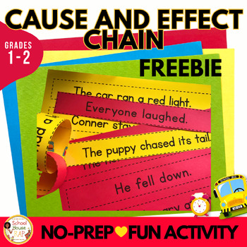 Preview of Cause and Effect Chain for 1st 2nd Grade | Free Cause and Effect Activity