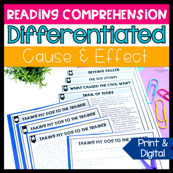 Cause and Effect Comprehension Passages & Questions by Ciera Harris ...