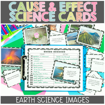 Preview of Cause and Effect Task Cards Constructive & Destructive Forces