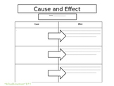 Cause and Effect Editable Graphic Organizer
