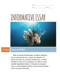 Cause and Effect Essay - Informative Essay Packet