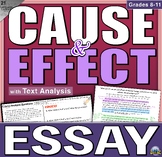 Cause and Effect Essay Writing Activities & Graphic Organi